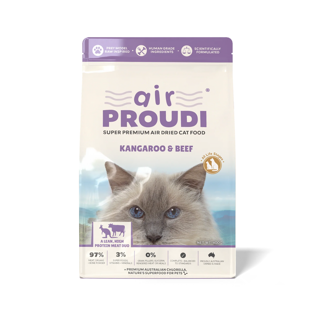 Proudi - Air Dried Cat Food Kangaroo & Beef Super Premium High Protein Diet