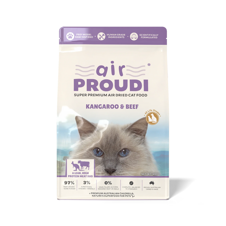 Proudi - Air Dried Cat Food Kangaroo & Beef Super Premium High Protein Diet