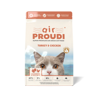 Proudi - Air Dried Cat Food Turkey & Chicken Super Premium High Protein Diet