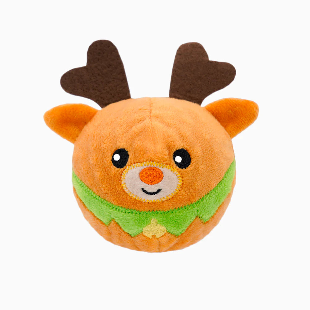 Happy Woofmas – Super Ball Reindeer Dog Toy