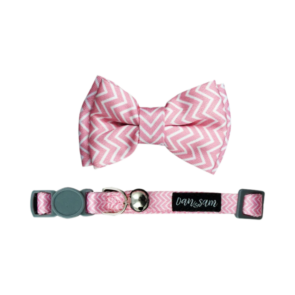 Dan & Sam – Cat Collar & Bowtie – Candy Floss