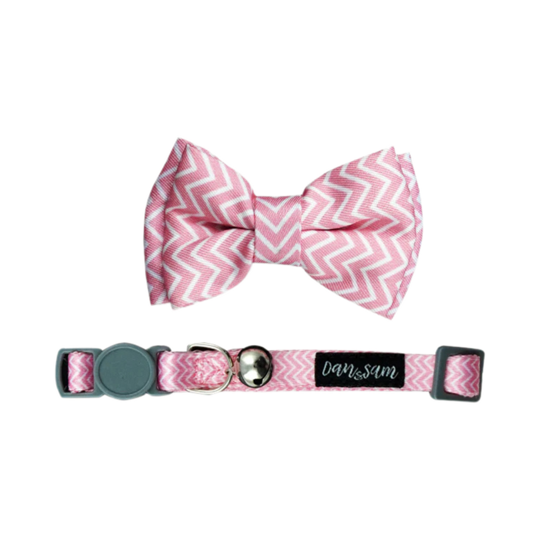 Dan & Sam – Cat Collar & Bowtie – Candy Floss