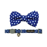 Dan & Sam – Cat Collar & Bowtie – Navy Dream