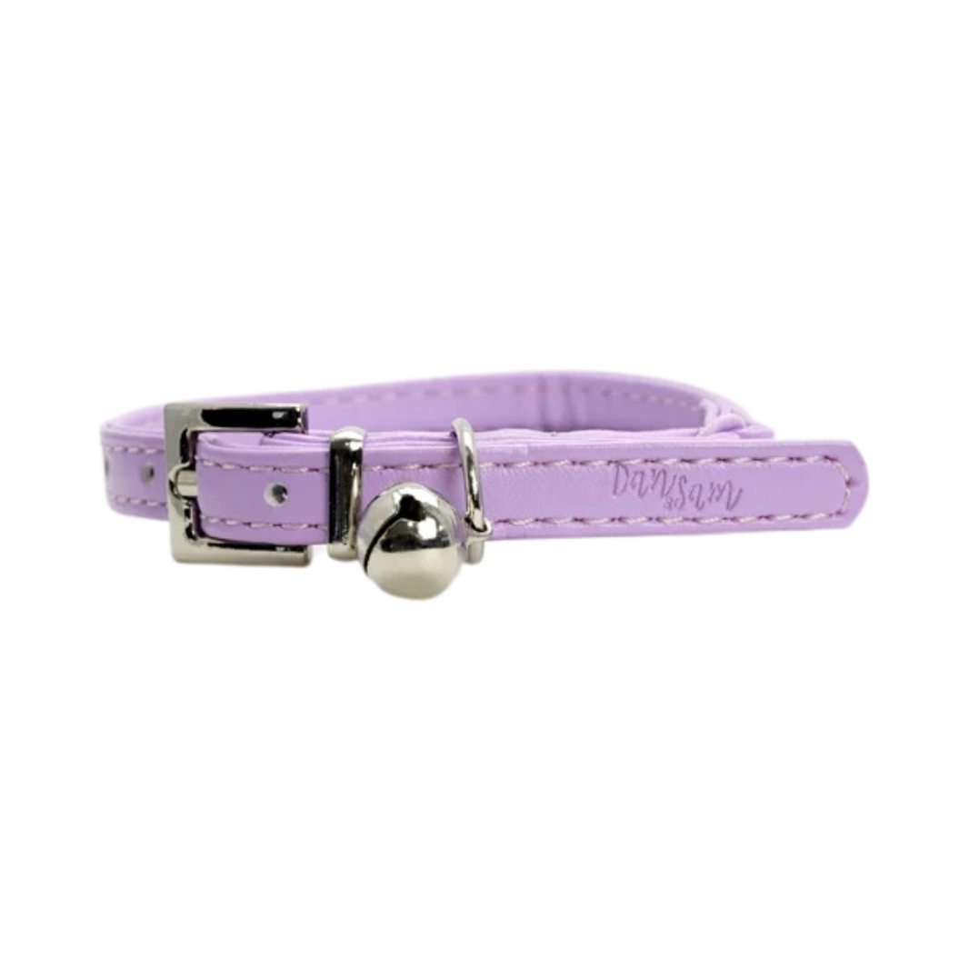 Dan & Sam – Cat Collar – Lilac Vegan Leather