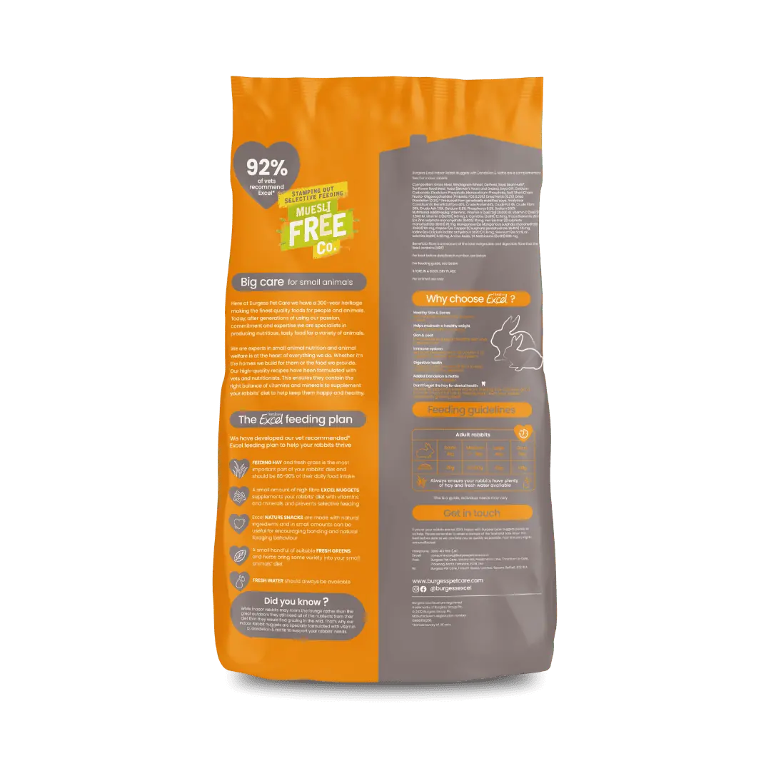 Burgess Excel – Indoor Rabbit Nuggets