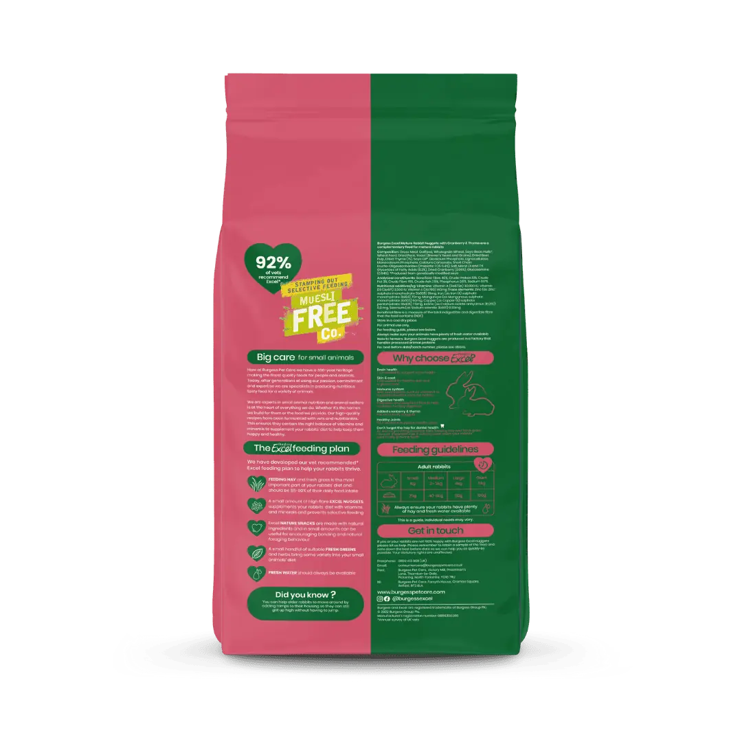 Burgess Excel – Mature Rabbit Nuggets with Cranberry & Thyme