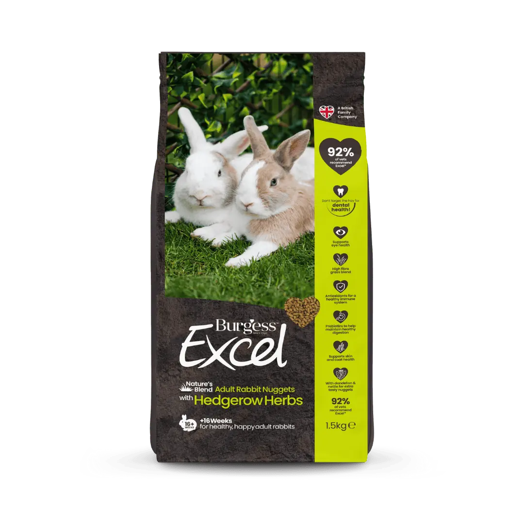 Burgess Excel – Nature's Blend Adult Rabbit Nuggets with Hedgerow Herbs