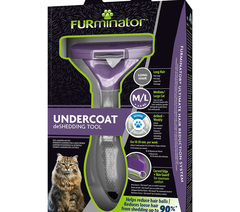 FURminator – Undercoat Deshedding Tool – Long Hair Cat