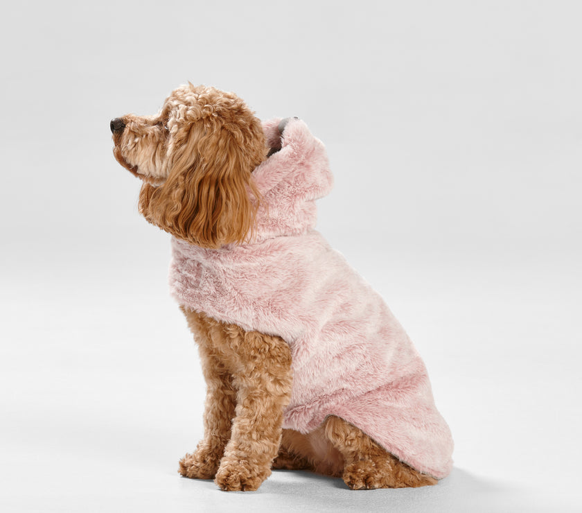 Snooza Wear – Faux Fur Hooded Coat – Pink