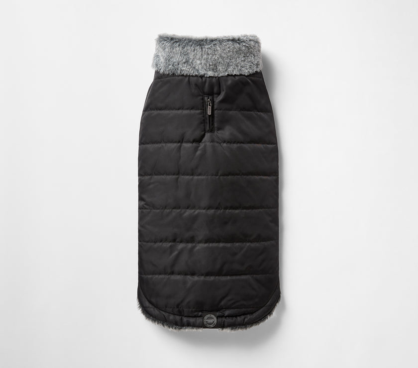 Snooza Wear – Fur Collar Puffer – Black