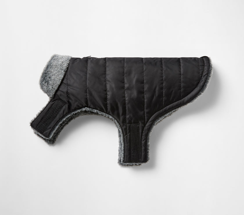 Snooza Wear – Fur Collar Puffer – Black