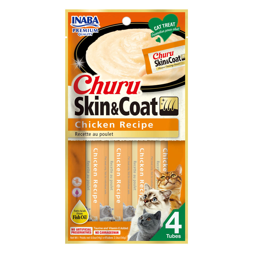 Inaba – Cat Churu – Skin and Coat - Carton of 6 (6x56g)