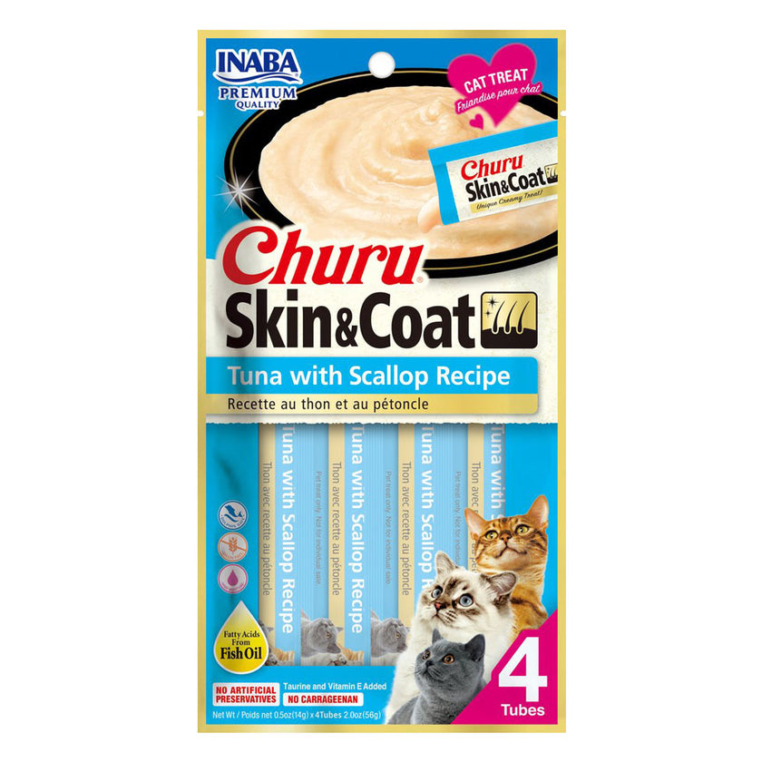 Inaba – Cat Churu – Skin and Coat - Carton of 6 (6x56g)