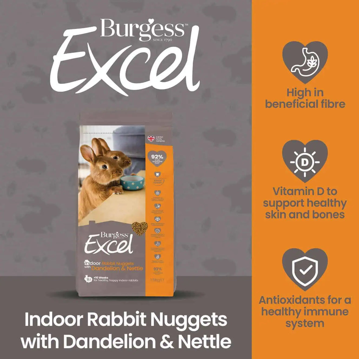 Burgess Excel – Indoor Rabbit Nuggets