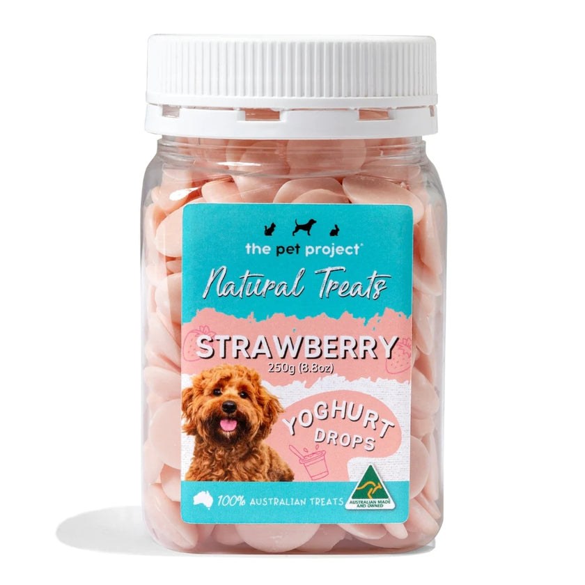 The Pet Project – Natural Treats – Strawberry Yogurt Drops