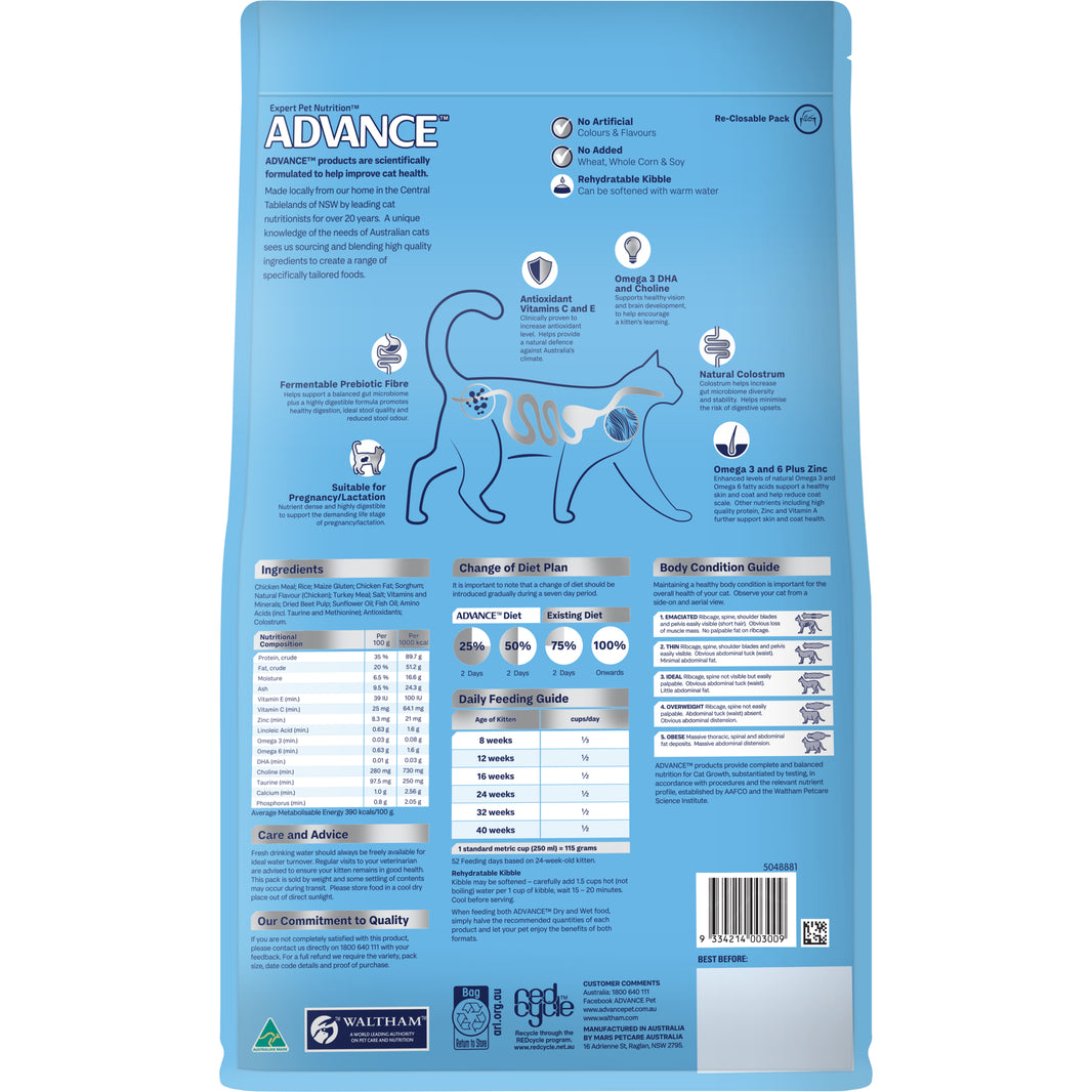 Advance Dry Cat Food for Kitten, Chicken Flavour