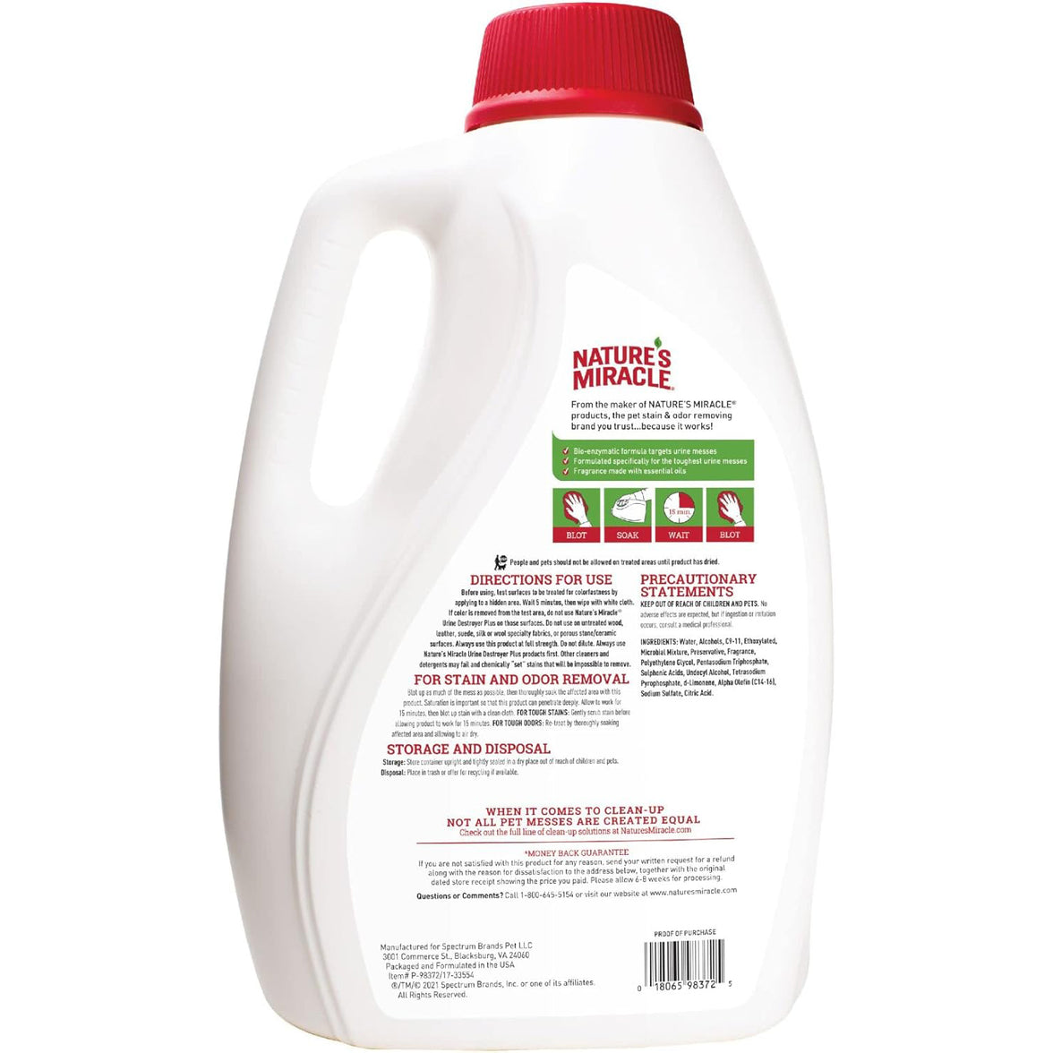 Nature’s Miracle – Urine Destroyer Plus (Cat)