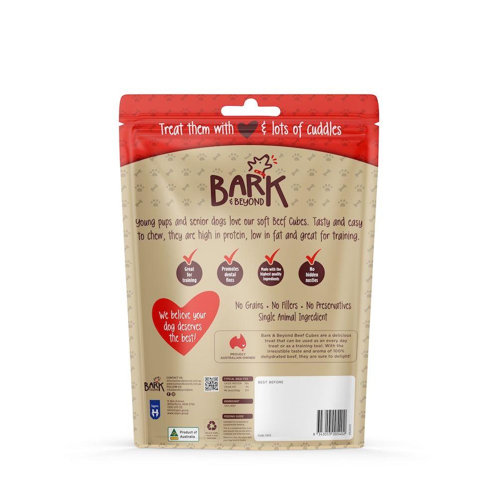 Bark & Beyond Treats for Dogs | Beef Cubes