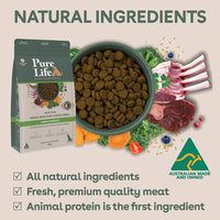 Pure Life – Adult Dog – Freeze-Dried Raw Coated Kibble – Lamb & Kangaroo