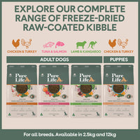 Pure Life – Adult Dog – Freeze-Dried Raw Coated Kibble – Lamb & Kangaroo