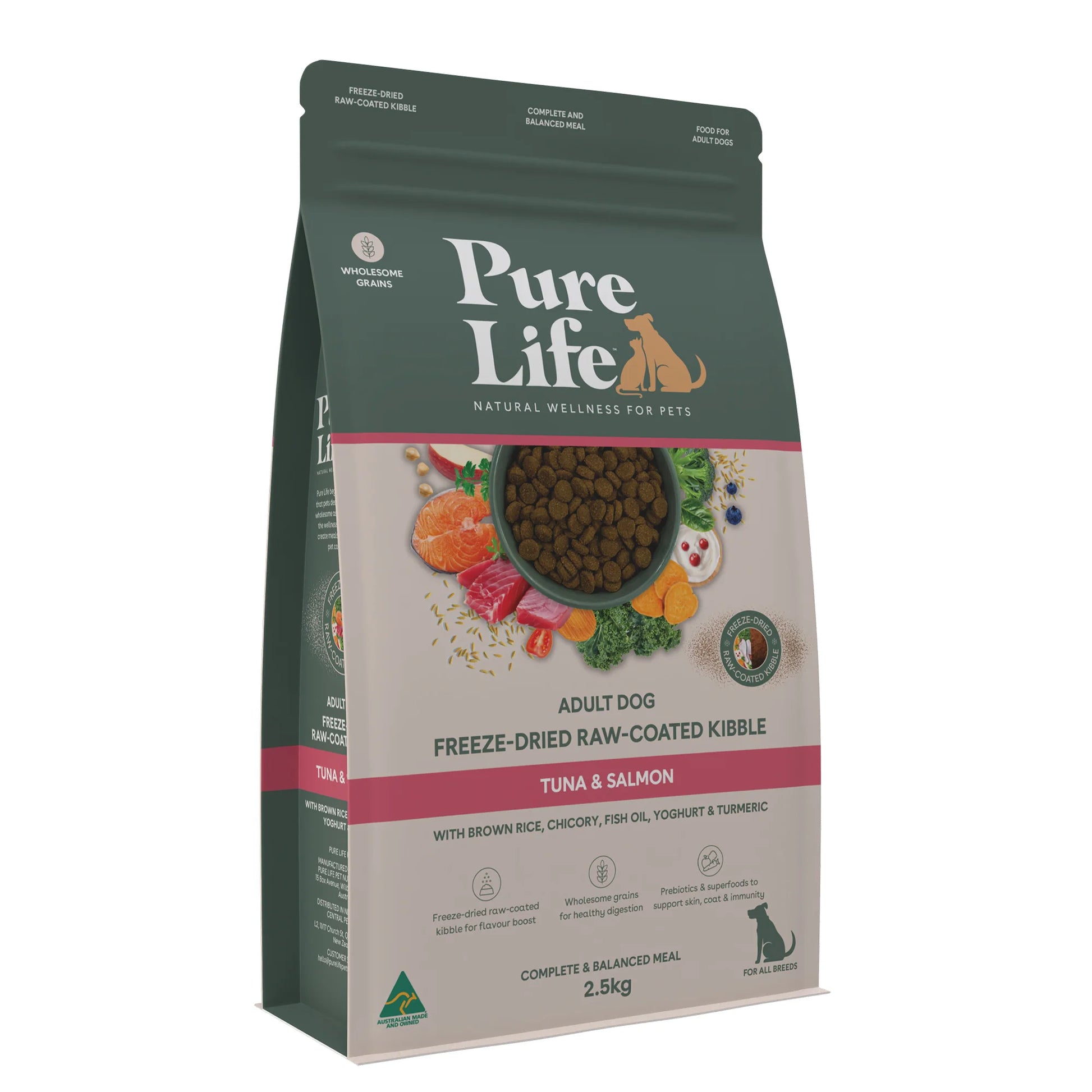 Pure Life – Adult Dog – Freeze-Dried Raw Coated Kibble – Tuna & Salmon - image 2