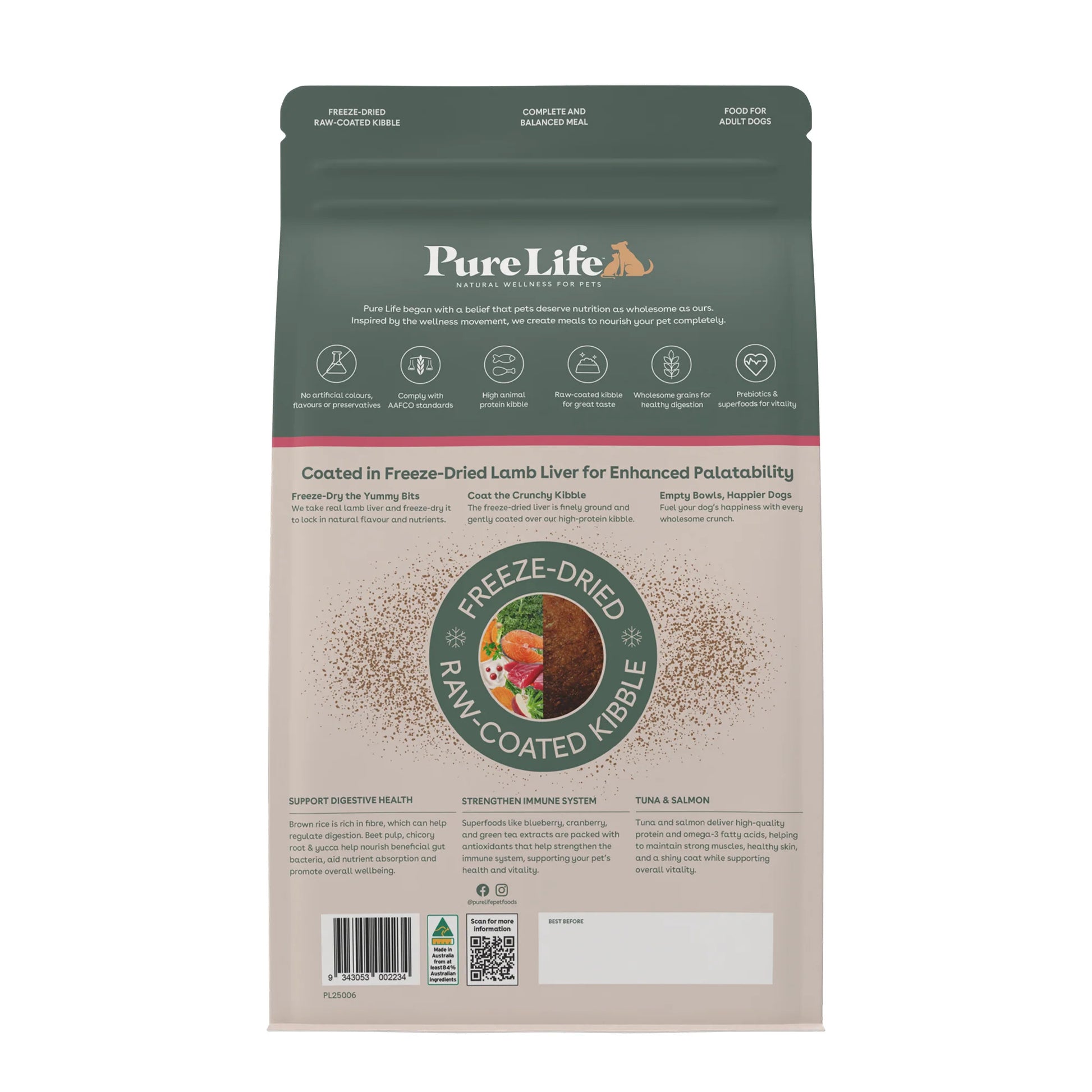 Pure Life – Adult Dog – Freeze-Dried Raw Coated Kibble – Tuna & Salmon - image 3