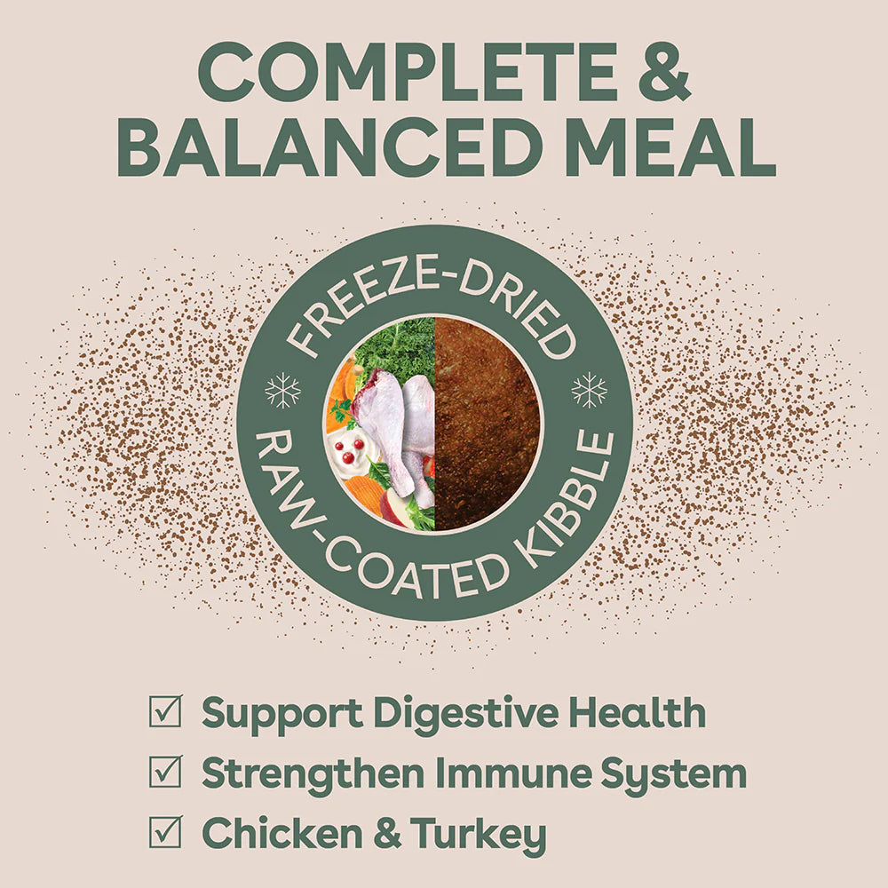 Pure Life – Puppy – Freeze-Dried Raw Coated Kibble – Chicken & Turkey