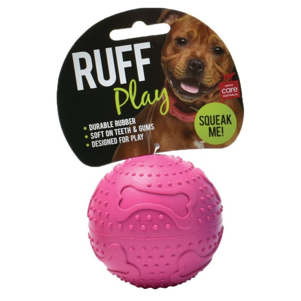 Dogs Tough Rubber Squeaker Ball Toy