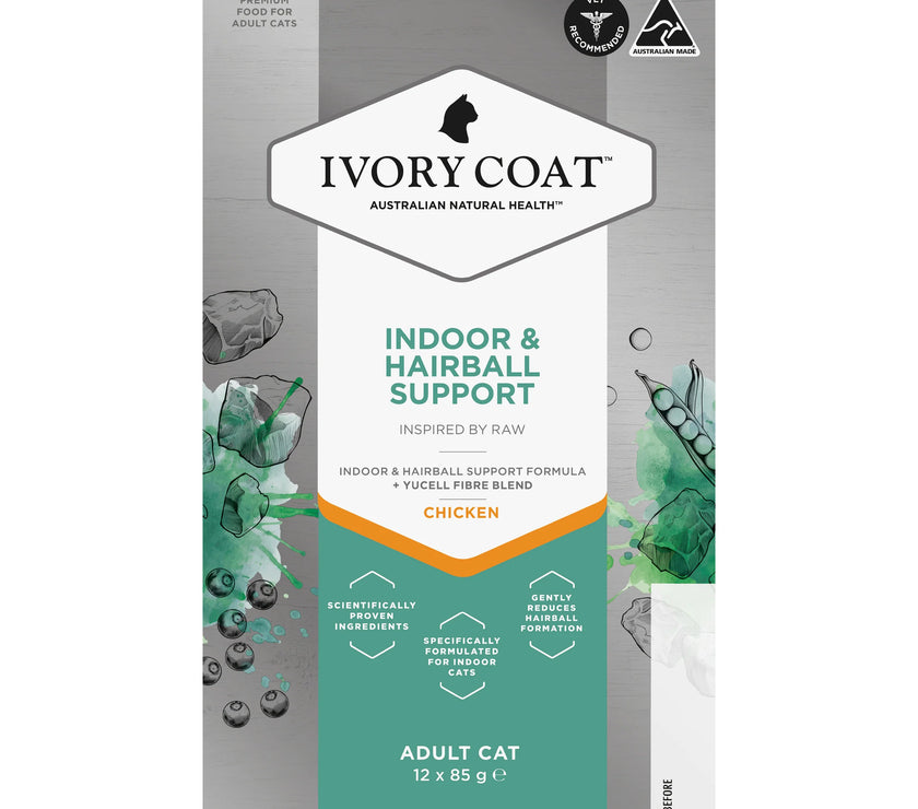 Ivory Coat – Adult Cat – Wet Food Trays – Inspired By Raw – Indoor & Hairball Support