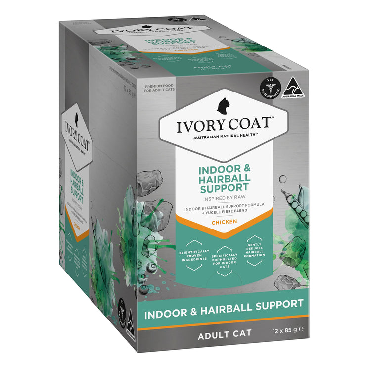 Ivory Coat – Adult Cat – Wet Food Trays – Inspired By Raw – Indoor & Hairball Support