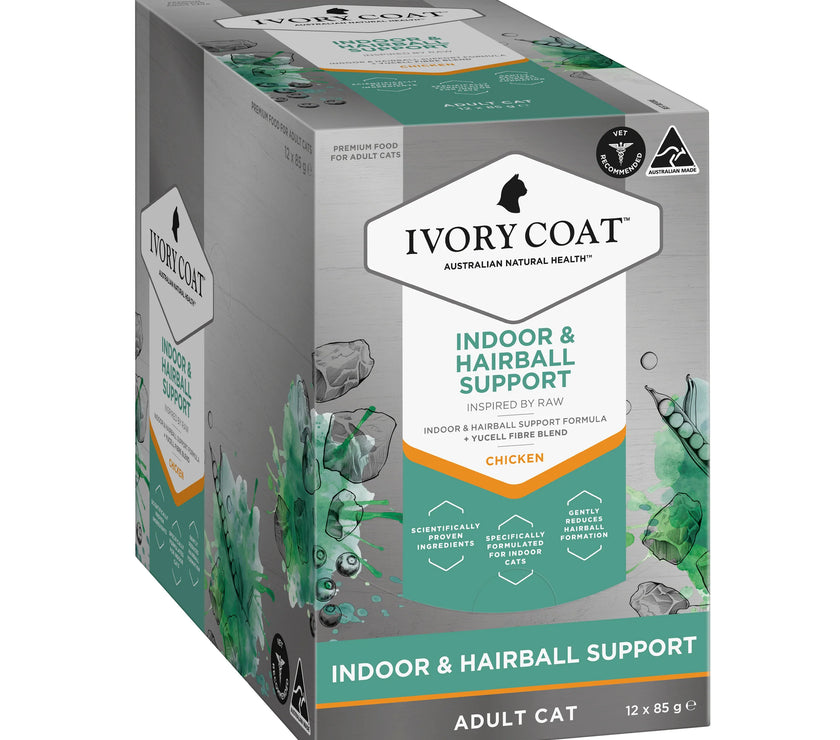 Ivory Coat – Adult Cat – Wet Food Trays – Inspired By Raw – Indoor & Hairball Support