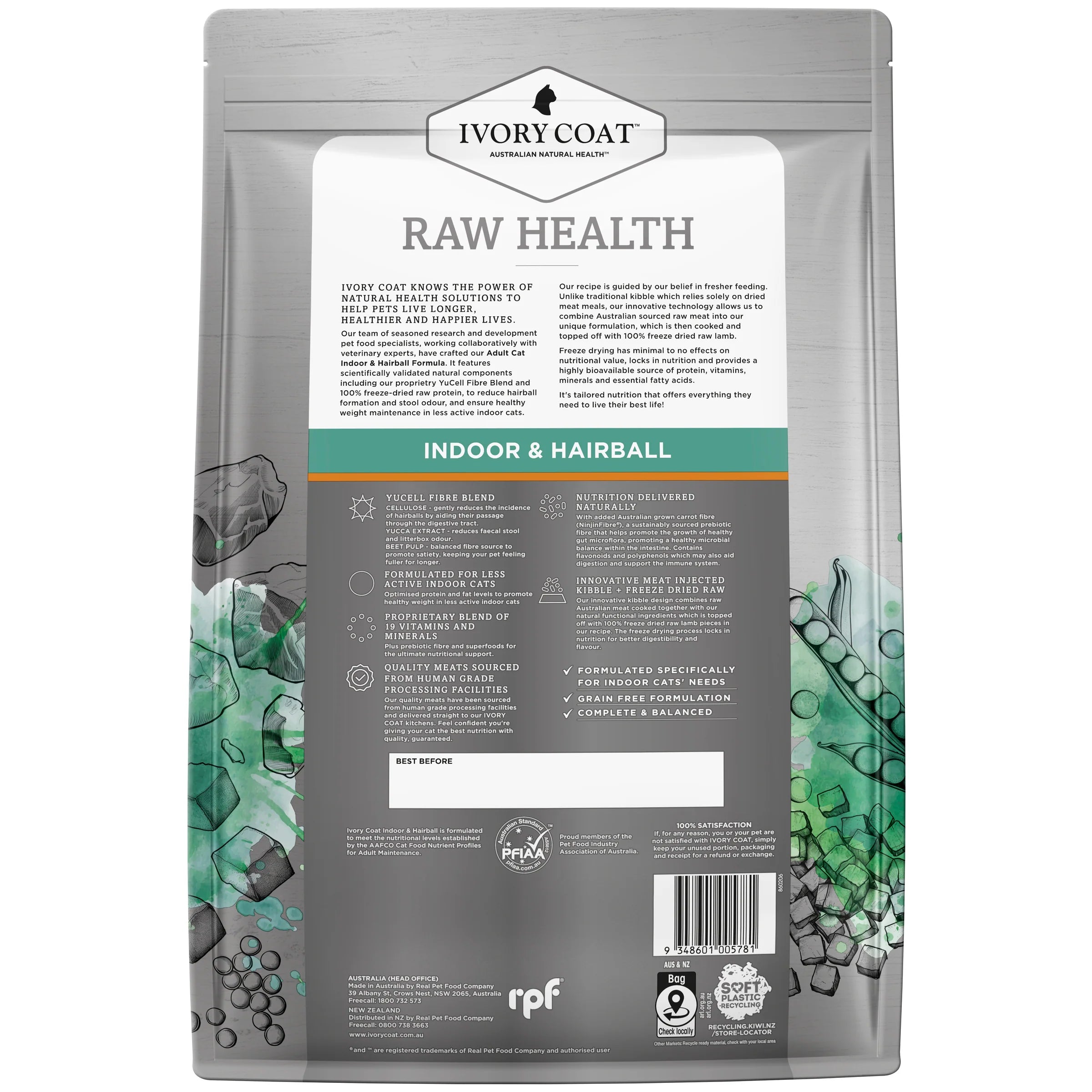 Ivory Coat – Adult Cat – Raw Health – Indoor & Hairball - image 3