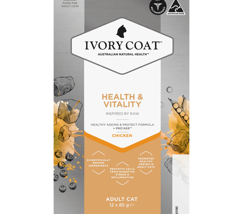 Ivory Coat – Adult Cat – Wet Food Trays – Inspired By Raw – Health & Vitality