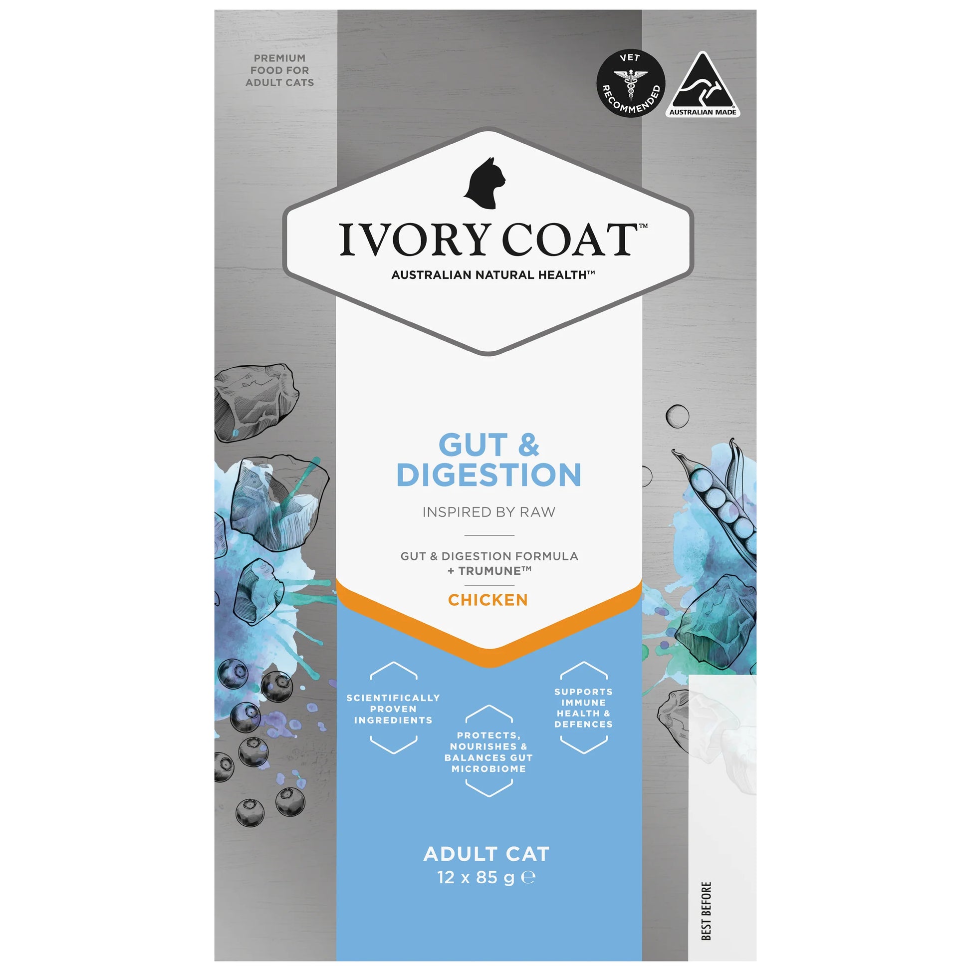 Ivory Coat – Adult Cat – Wet Food Trays – Inspired By Raw – Gut & Digestion - image 2