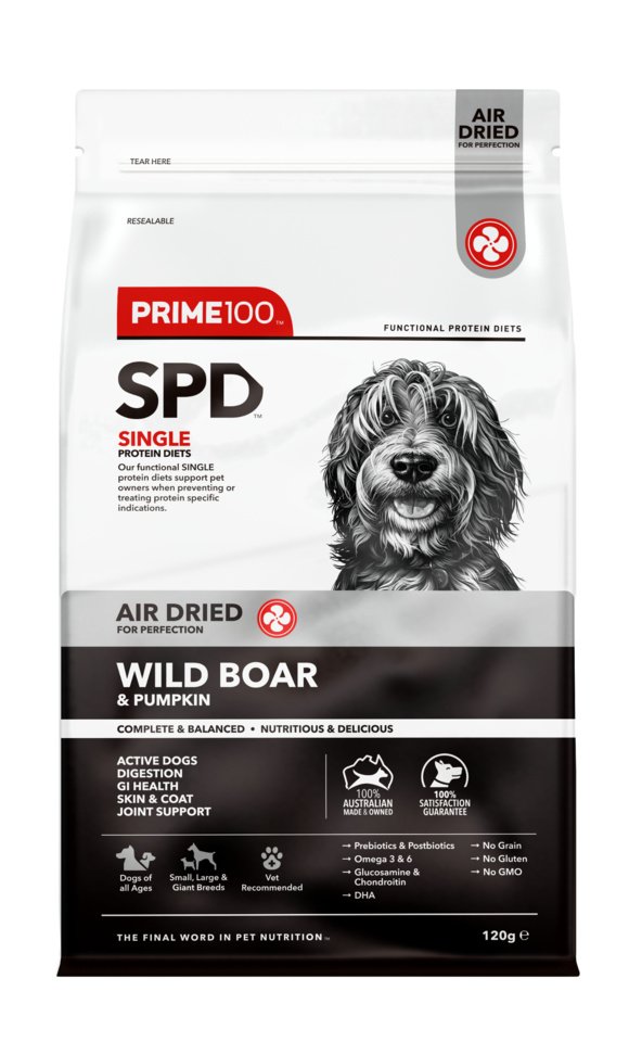 SPD Air Dried Dog Food – Wild Boar & Pumpkin