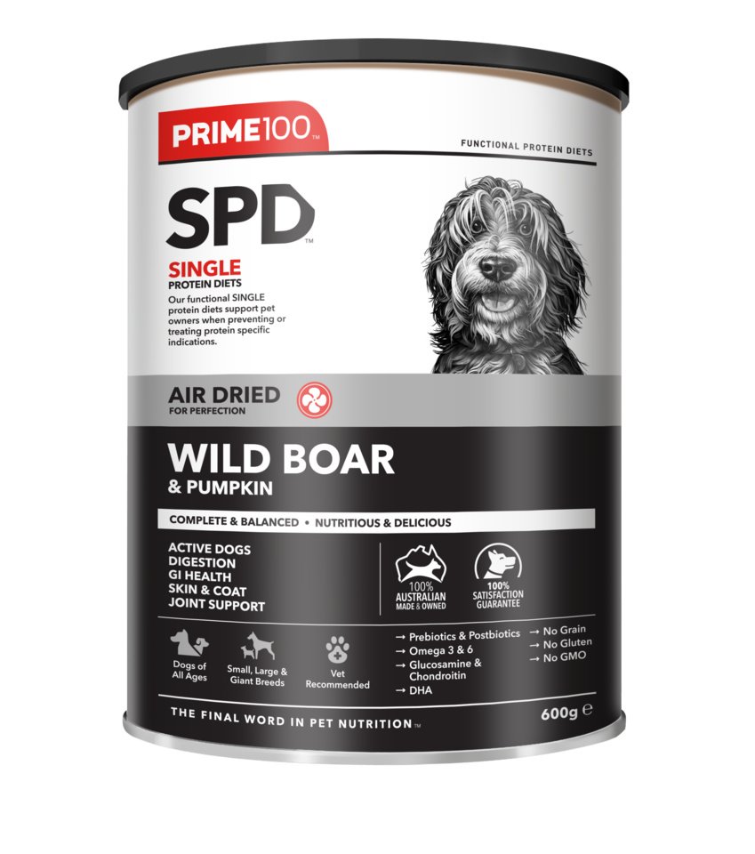 SPD Air Dried Dog Food – Wild Boar & Pumpkin