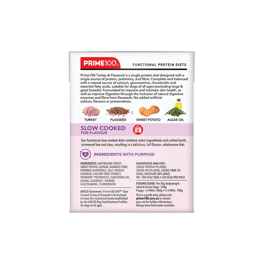 Prime100 – SPD Slow Cooked Turkey & Flaxseed