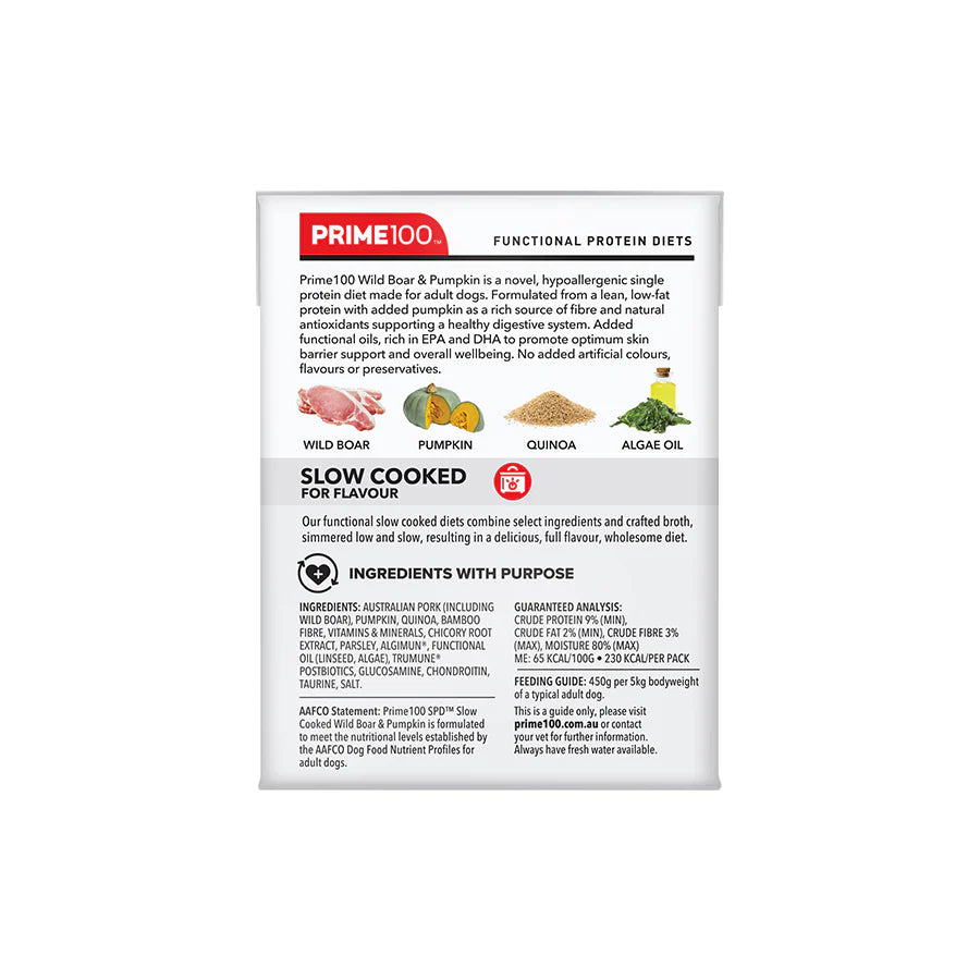 Prime100 – SPD Slow Cooked Wild Boar & Pumpkin