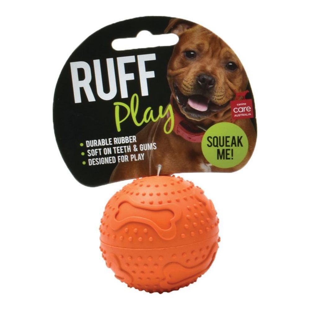 Dogs Tough Rubber Squeaker Ball Toy
