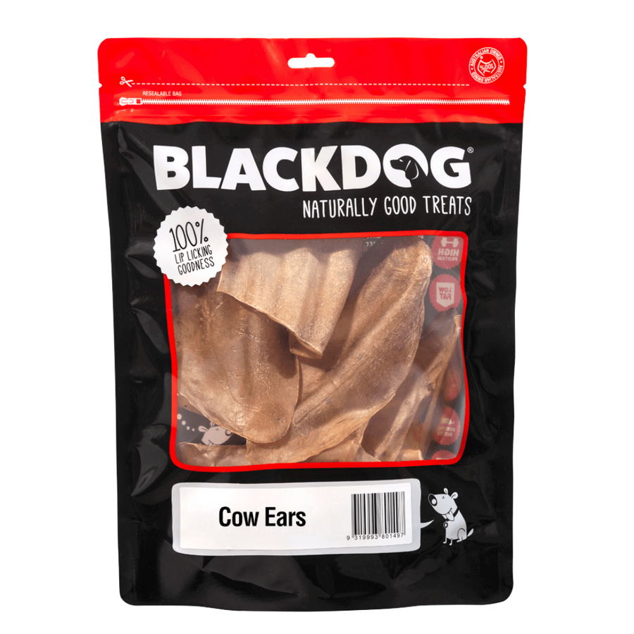 Black Dog Cow Ears