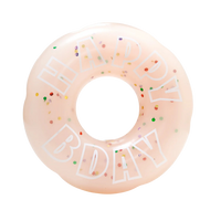 Hugsmart Yappy Birthday TPR Donut Dog Chew Toy with Sweet Scent