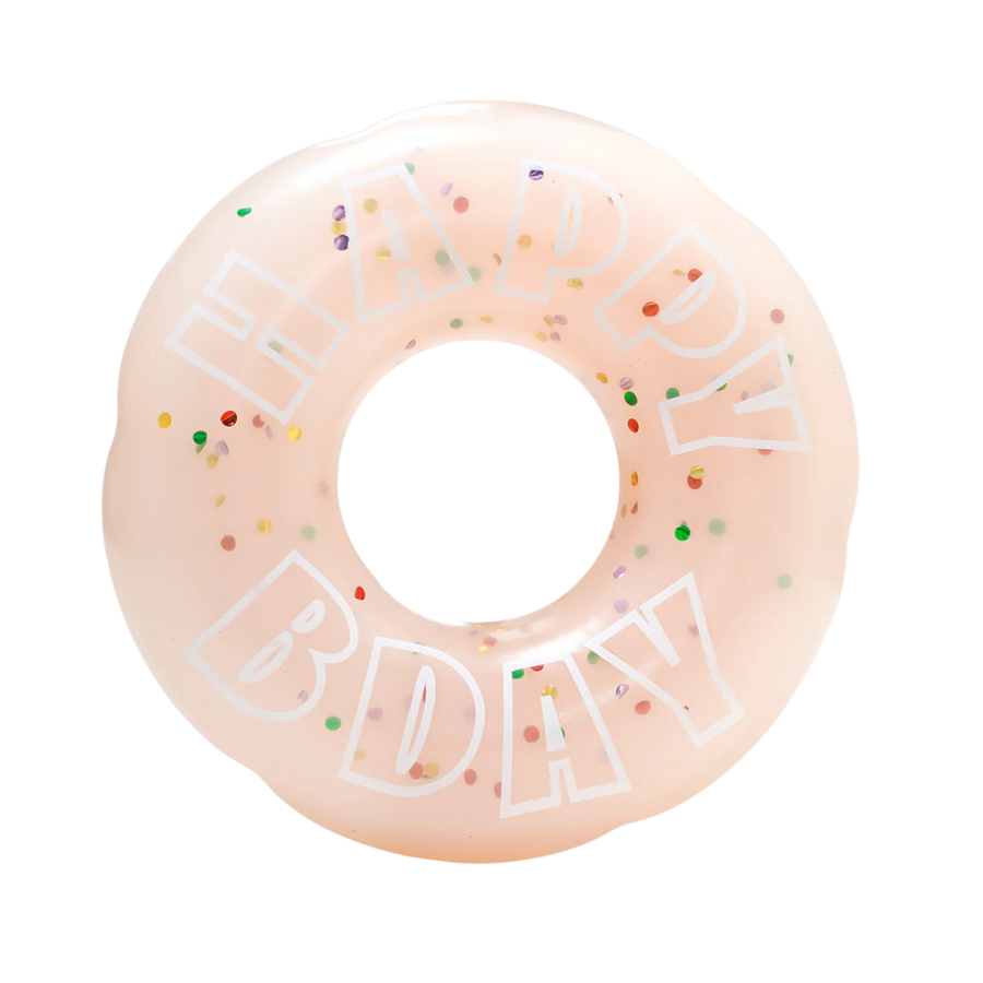 Hugsmart Yappy Birthday TPR Donut Dog Chew Toy with Sweet Scent