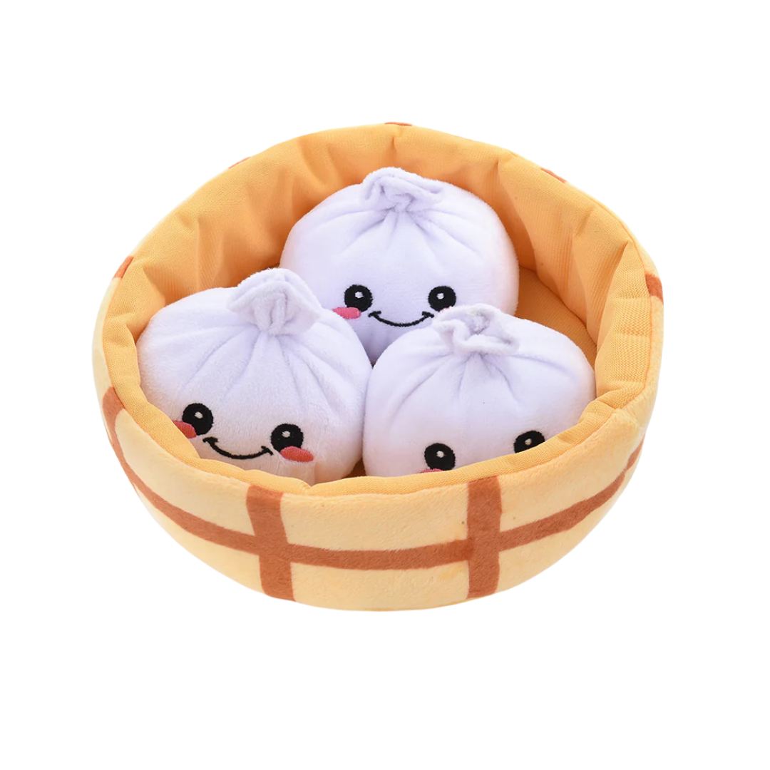 Hugsmart Food Party Soup Dumplings Dog Toy Set - image 2