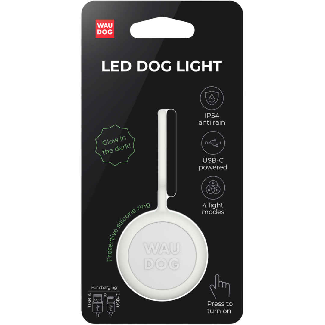 WAUDOG LED Dog Light – Rechargeable RGB Safety Light