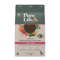 Pure Life – Adult Dog – Freeze-Dried Raw Coated Kibble – Tuna & Salmon