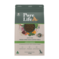 Pure Life – Adult Dog – Freeze-Dried Raw Coated Kibble – Lamb & Kangaroo