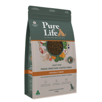 Pure Life – Adult Dog – Freeze-Dried Raw Coated Kibble – Chicken & Turkey