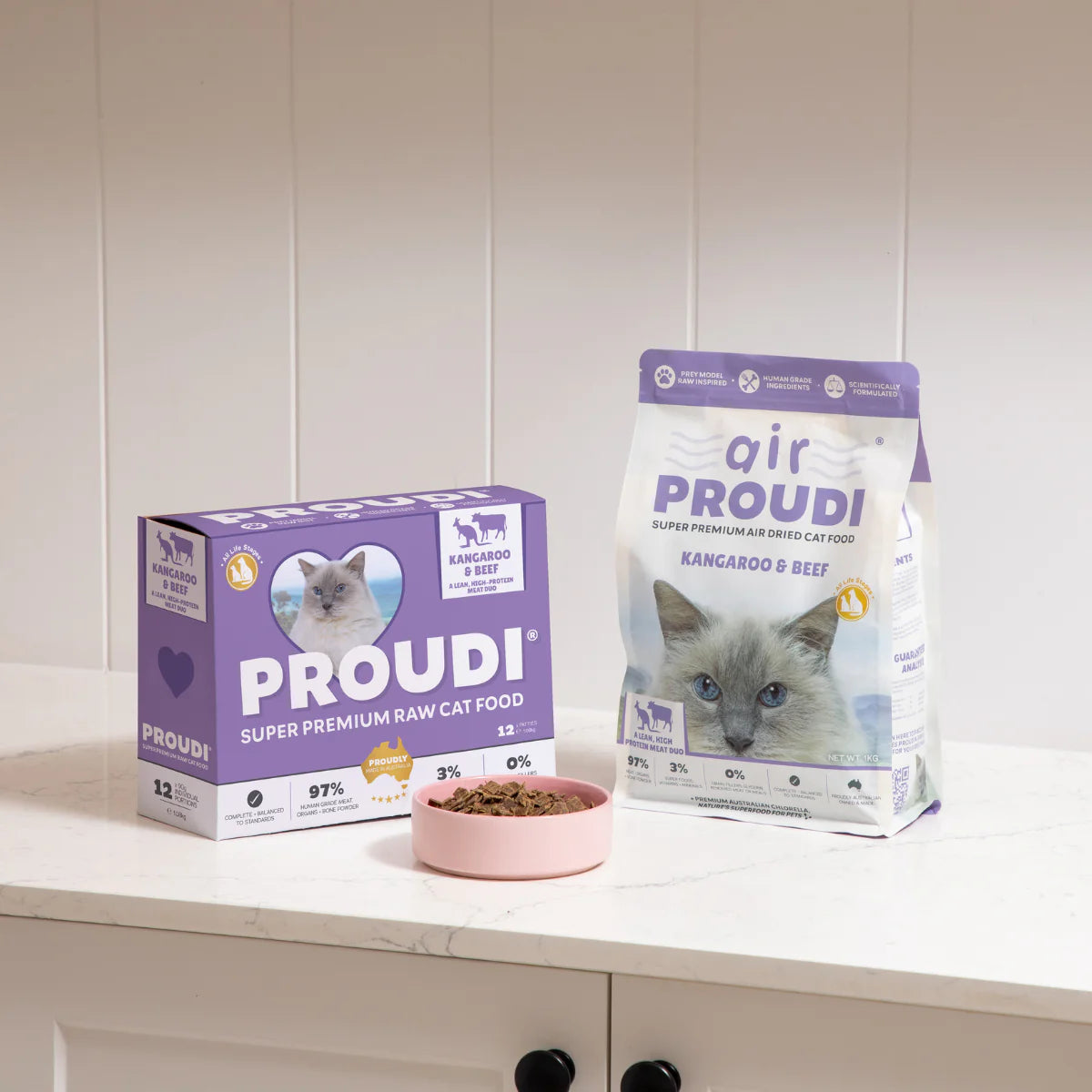 Proudi - Air Dried Cat Food Kangaroo & Beef Super Premium High Protein Diet - image 3