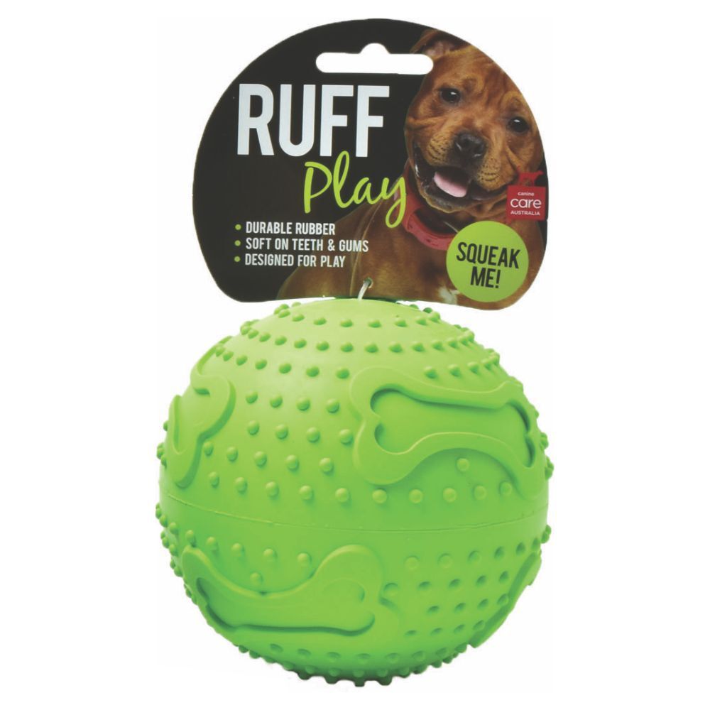 Dogs Tough Rubber Squeaker Ball Toy