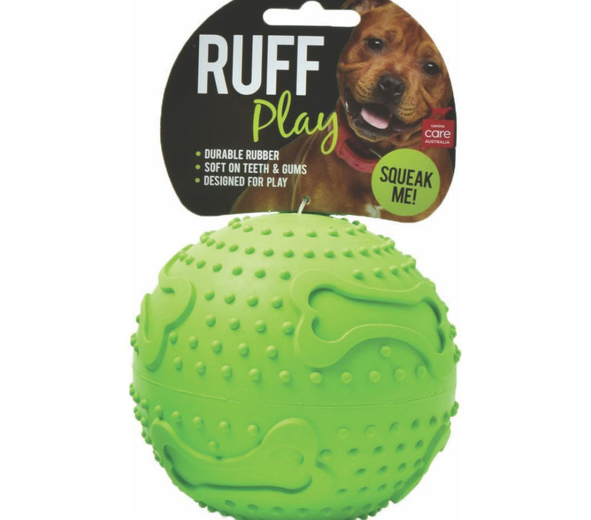 Dogs Tough Rubber Squeaker Ball Toy